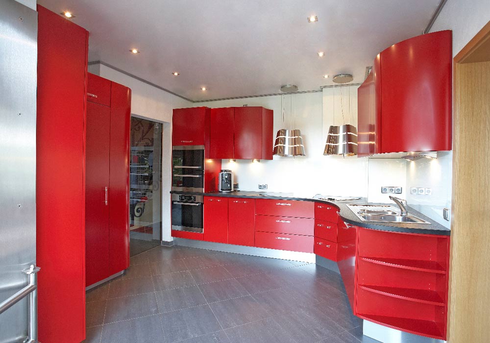 Küche in Rot